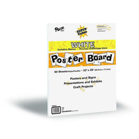 Pacon Super Value Poster Board, White, 22" x 28", 50 Sheets-Economy 11 pt. thickness