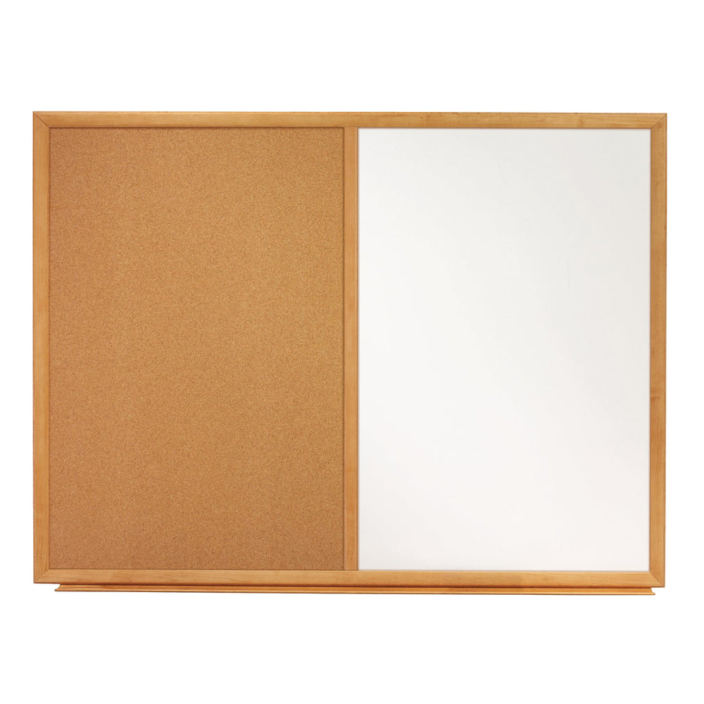 Quartet Economy Combination DryErase/Cork Bulletin Board Oak Frame 36" x 24" staples.ca