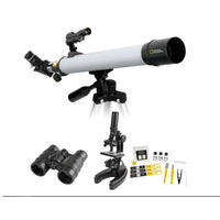 National Geographic Deluxe Adventure Set-This versatile adventure set has the devices you need to explore everything from the terrestrial to the celestial by offering a telescope, microscope and a pair of binoculars in one kit.