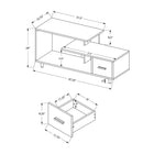 Monarch Specialties 2611 Tv Stand - 48"L/Brown Reclaimed/1 Drawer-Monarch Specialties is a leader in furniture and home decor, developing products that offer outstanding value and style for over 50 years; your purchase will be well packaged for protection and to facilitate timely delivery.
