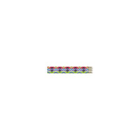 Musgrave Pencil Company Geometric Glitz Pencil - 0.7mm - #2 HB - 12 Packs of 12 (MUS2542D)-Metal ferrule