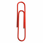 JAM Paper Colored Jumbo 2" Paper Clips - Red - 2 Packs of 75-Premium paper clips made from high quality vinyl coated steel wire