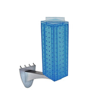 Azar Displays Pegboard Extension Display, 12" x 4", Blue (700231-BLU)-Blue Metal