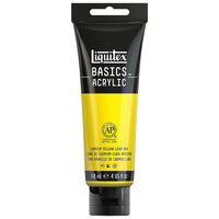 Liquitex Basics Acrylic Paint 1046160, Cadmium Yellow Light Hue, 118 mL Tube-Formulated with fine art pigments artist can depend on.