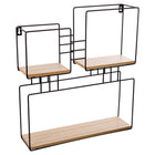 Truu Design Decorative Square Wooden Wall Shelf, 17.75 x 16 inches, Black-Material: made of high-quality, durable metal frame and manufactured wood (MDF) shelves
