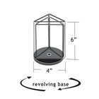 Azar Displays 3-Sided Sign Holder, 6" x 4" (193726)-Clear Acrylic