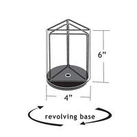 Azar Displays 3-Sided Sign Holder, 6" x 4" (193726)-Clear Acrylic
