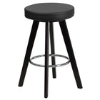 Flash Furniture Trenton Series 24" High Vinyl Counter Height Stool with Wood Frame, Black, 2 Pack-Foam, Plastic, Vinyl, Wood
