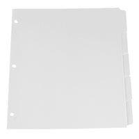 Oxford Plain Tab Dividers - 5 Tab - Letter Size - White-Instant index tabs - no time consuming tab typing or insertion