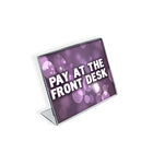 Azar Displays 2" x 3" Horizontal Slanted L-Shape Acrylic Sign Holder, 10 Pack (112742)-Plastic sign holder features slant back design that highlights important information