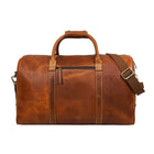 Tolredo Kratos Leather Travel Duffel - Brown-Detachable / adjustable shoulder strap