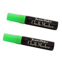 Marvy Uchida Jumbo-Point Liquid Chalk Markers - Erasable - Dustless - Lime Green - 2 Pack-Colour: Lime Green