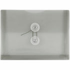 JAM Paper Plastic Envelopes with Button and String Tie Closure Index Booklet - 5.5" x 7.5" - Smoke Gray - 12 Pack -Colour: Smoke Grey