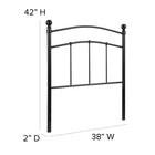 Flash Furniture Woodstock Decorative Black Metal Twin Size Headboard-6