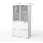 Bestar i3 Plus Lateral File with Storage Cabinet, White (160870-17)-56.8"H x 30.1"W x 18.2"D