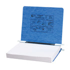 ACCO Presstex Data Binder - 11" x 8-1/2" Sheet Size - 10-1/2" Centre - Burst/Unburst - Blue-Two-piece hanging data binder with acrylic coated moisture-resistant pressboard covers