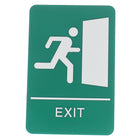 Headline Sign EXIT Running Man Sign - 6" H x 9" L - Green-Hang where required by local regulations.