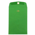 JAM Paper 6" x 9" Open End Catalog Coloured Envelopes with Clasp Closure - Green Recycled - 50 Pack-Christmas Green Clasp Envelope