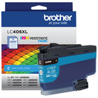 Brother Genuine LC406XLCS High-Yield Cyan Ink Cartridge-Intelligently engineered to work in seamless unison with your Brother INKvestment Tank inkjet printer