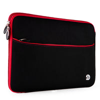 Vangoddy 14" Neoprene Laptop Sleeve - Black/Red-Fits up to laptop 14"