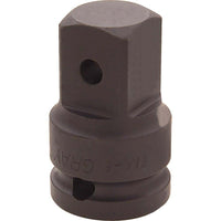 Gray Tools Adapter 1/2" Female 3/4" Male, Black Impact-Female (inches): 1/2"