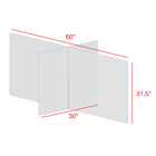 Mark Maker 4 Way Table Divider - 60" L x 30" W x 31.5" H - 1/4" clear acrylic - no pass throughs-Made from 1/4” clear acrylic.