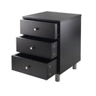 Winsome Daniel Accent Table With 3 Drawers, Black-Assembly Required