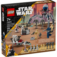 LEGO Star Wars Clone Trooper & Battle Droid Battle Pack - 215 Pieces-4 LEGO Star Wars minifigures and 6 LEGO figures for action play