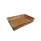 FuTECH Medium Wicker Basket - Light Brown - 2 Pack-30 pounds maximum