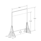 Azar Displays Acrylic Cashier Shield - 23.5"W x 31.5"H - Clear - 2 Pack-Can be used Horizontal or Vertical with option for pass through up to 6" space on bottom