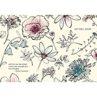Millbrook Studios 5-3/8" x 7-3/4" Get Well Soon Greeting Cards and Envelopes, 18 Pack (06767)-Printed on uncoated card stock