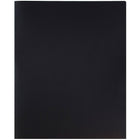JAM Paper Plastic 2 Pocket School POP Folders, Black, 96 Pack-Finish: Smooth