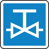 CSA Pictogram Safety Signs, Valve, SEA489-Material - Adhesive Vinyl