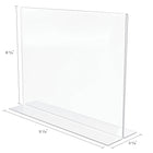 Deflecto Classic Image Double Sided Sign Holder - Landscape - 11"W x 8 1/2"H - Clear-Accommodates Landscape, 11"W x 8.5"H
