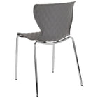 Flash Furniture Lowell Contemporary Design Grey Plastic Stack Chair-Ripple Diamond Patterned Back and Seat
