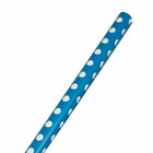 JAM Paper Gift Wrap - Polka Dot Wrapping Paper - 25 sq. ft. - Blue with White Polka Dots -Blue & White Polka Dotted Wrapping Paper