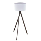 Union & Scale Essentials 57.5"H LED Floor Lamp-Black woven cord with line switch, 2.8M length