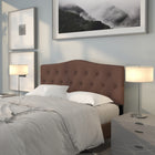 Flash Furniture Cambridge Tufted Upholstered Queen Size Headboard - Camel Fabric-Headboard Size: 61.5''W x 3''D x 24''H
