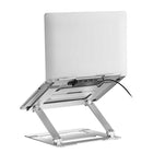 IntekView Steel Laptop Holder-Folding Mechanism: fully collapsible for flat storage or transport