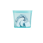 Zip Top Reusable Platinum Silicone Containers - Sandwich Bag - Teal-Freezer Safe