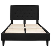 Flash Furniture Roxbury Full Size Tufted Upholstered Platform Bed - Black Fabric-Platform Bed