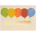 JAM Paper Blank Birthday Cards Set, Happy Birthday Balloons, 25/Pack (526M0147WB)-Birthday Card with Simple colourful Balloons Theme