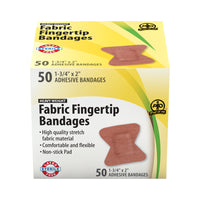Wasip Fabric Fingertip Bandage - 50 Pack-These latex-free water-resistant bandages, made of high quality stretch fabric material allows for flexibility and long-term wear