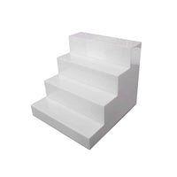 Futech JDAR4R Acrylic 4 Step Riser, 11" x 12-1/2" x 12", White-4 step acrylic riser