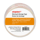 Staples Heavy-Duty Premium Packaging Tape, 48mm x 50m x 2.6mm, Clear-Extra strong tape provides a durable hold, making it ideal for sealing heavy boxes or cartons for shipping and storage