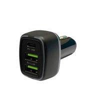 LBT Power Stream 30W Triple-port PD Car Charger - Black-Three ports allows your devices to fast charge simultaneously.