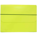 JAM Paper Thick Portfolio Carrying Case with Elastic Band Closure, 10 x 13.25, Lime Green, 2 Pack (154528515g)-Size: 10" x 13.25" x 1.25"