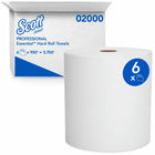 Scott Essential High Capacity Hard Roll Paper Towels - 1.75" Core - 6 Pack-Scott Essential Hard Roll Paper Towel Rolls are 950 feet per roll, 6 rolls per case for a total of 5,700 feet