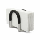 Umbra Swivel Squeeze Napkin Holder - Plastic, Metal - Nickel/Black - 3 Pack-Made of cast metal and molded plastic swivelling arms, the spring mechanism within Swivel applies pressure to the napkins so that as the amount varies, the shape changes to accommodate the amount.