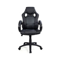 TygerClaw Executive High Back Gaming Style Chair, Black-Upholstered in soft and durable Smooth Black PolyUrethane(PU) & PolyVinyl Chloride(PVC) Mesh